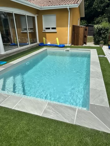 Chantier terminé à Azur , Capbreton, Indigo Piscines