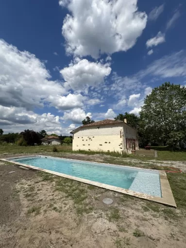 Réalisation d'une piscine béton à Bénesse-Maremne , Capbreton, Indigo Piscines