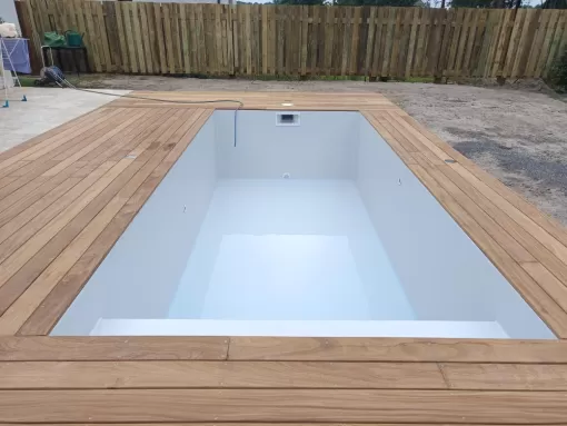 Construction d'une piscine béton à Vielle-saint-girons, Capbreton, Indigo Piscines