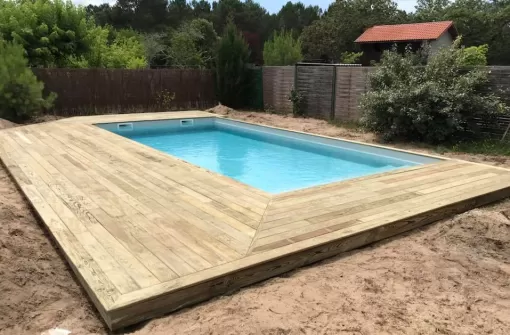 Réalisation d'une Bermudes à Lit-et-Mixe, Capbreton, Indigo Piscines