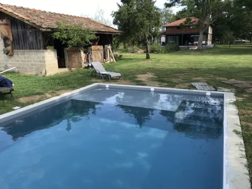 Réalisation d'une piscine béton 12x4m à Angresse, Capbreton, Indigo Piscines