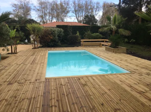 La piscine coque Paradise à Vielle-Saint-Girons, Capbreton, Indigo Piscines