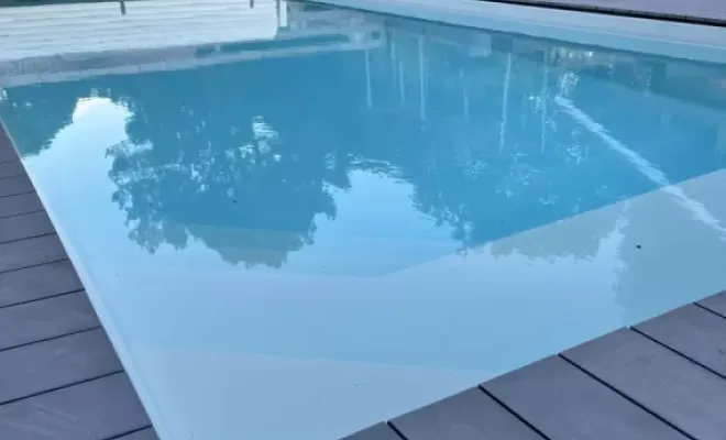 Piscine coque Bahamas à Saubion, Capbreton, Indigo Piscines